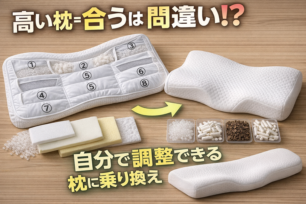 高い枕＝合うは間違い？自分で調整できる枕に乗り換え